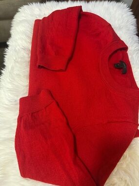 J. Crew Red Crewneck Sweater